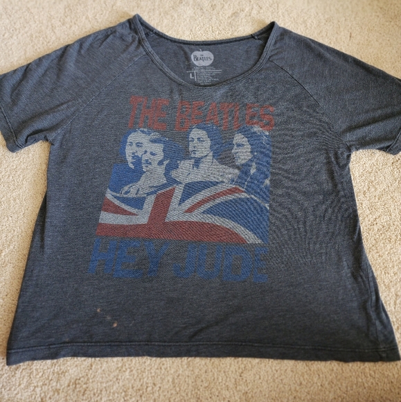 Tops - Beatles Grey V neck Tshirt. Ladies size L